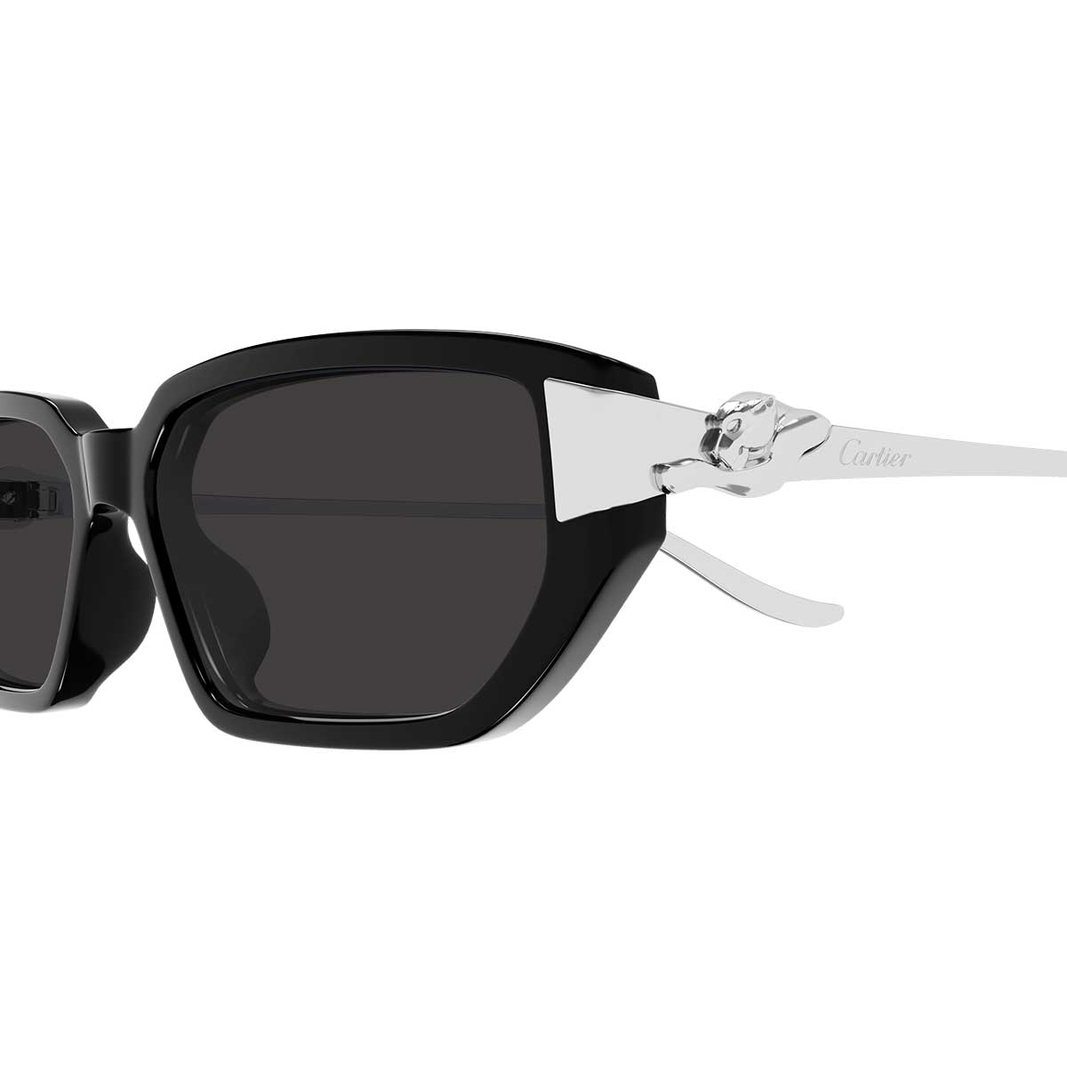 Cartier Occhiali da Sole CT0674S 002 NeroArgento/Grigio Donna 3