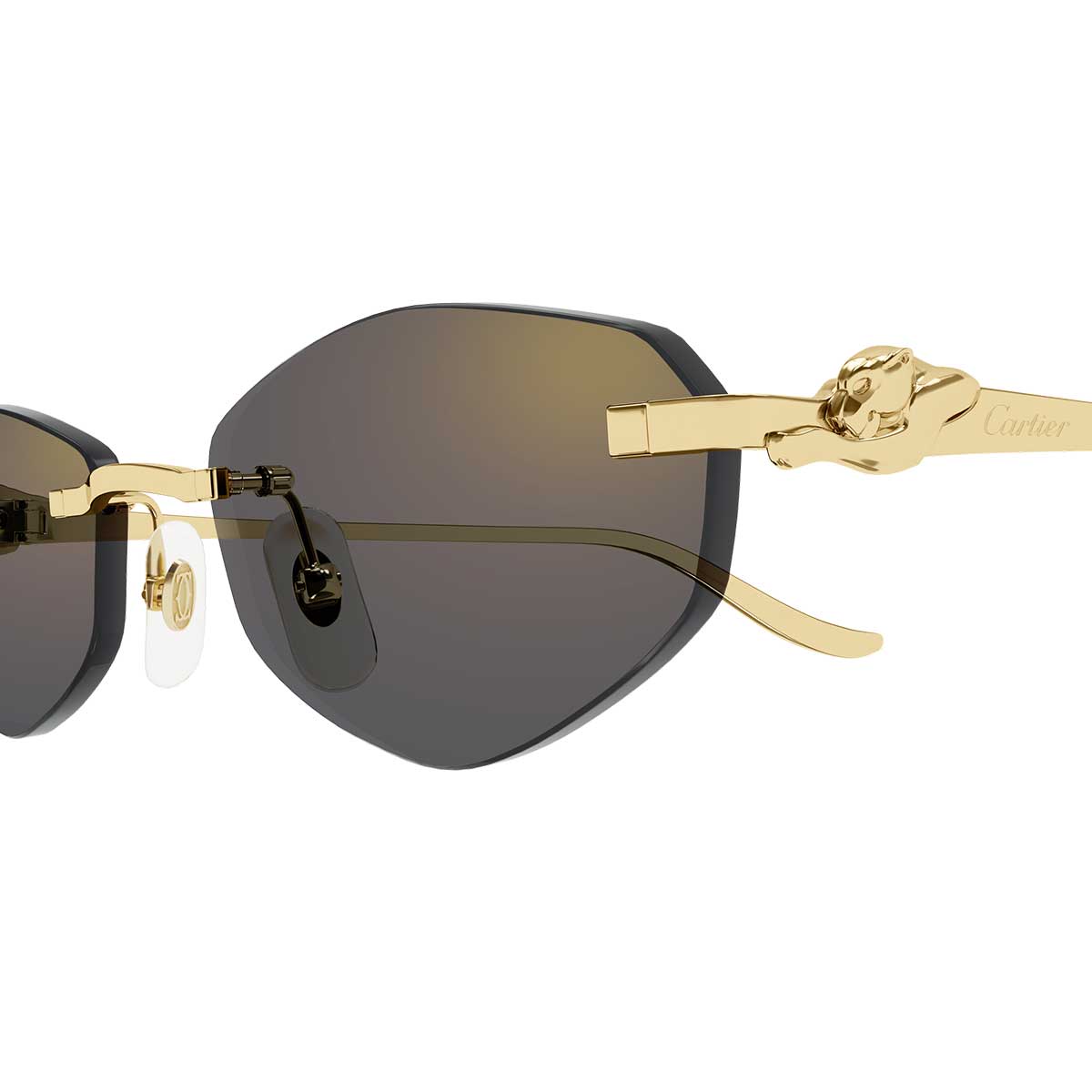 Cartier Occhiali da Sole CT0675S 001 Oro/Grigio Unisex