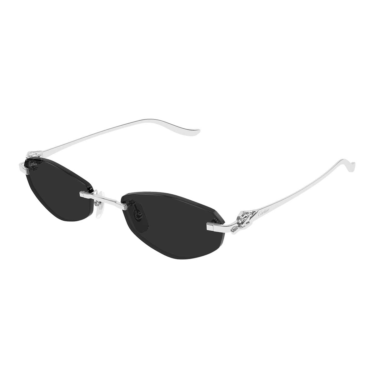 Cartier Occhiali da Sole CT0675S 002 Argento/Grigio Unisex