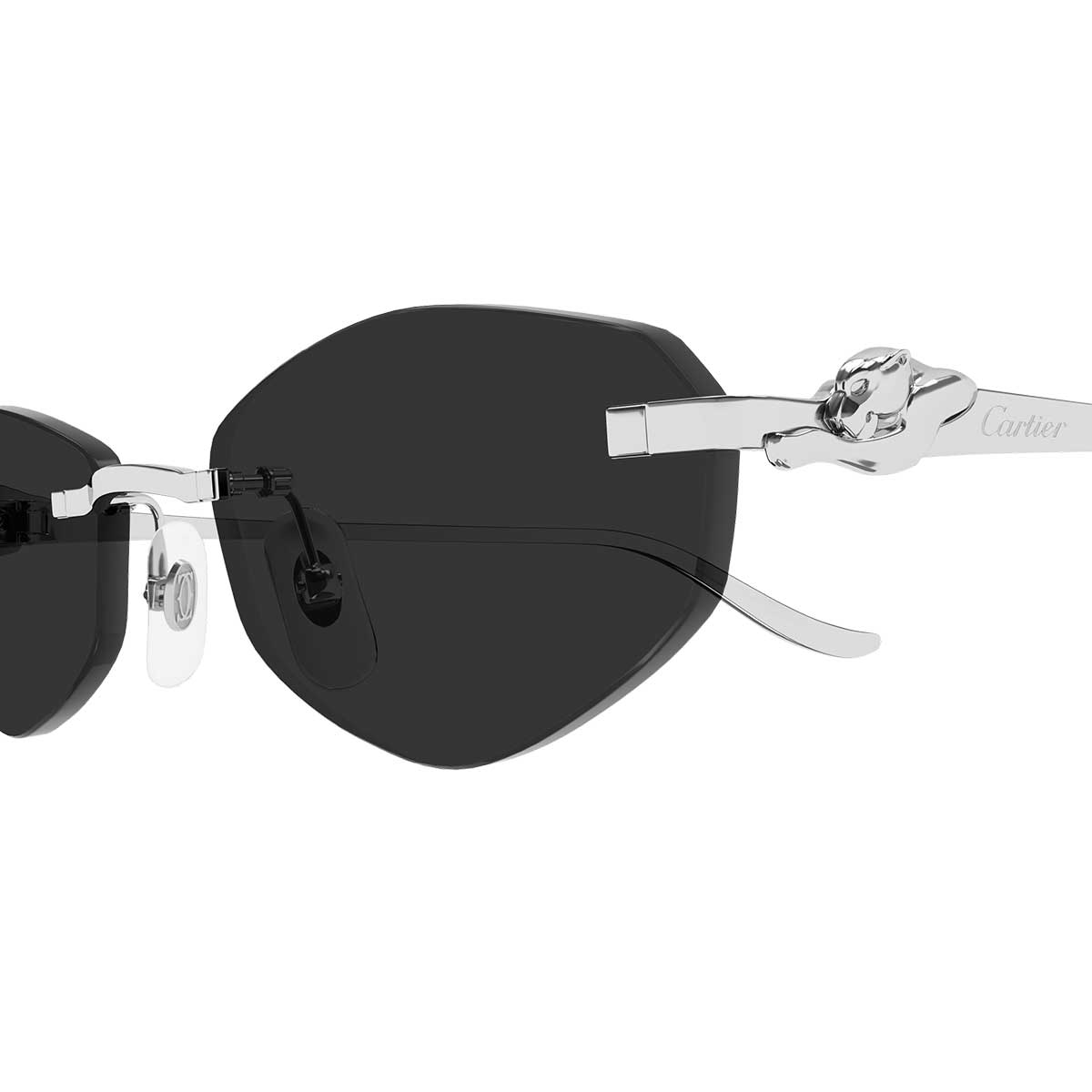 Cartier Occhiali da Sole CT0675S 002 Argento/Grigio Unisex