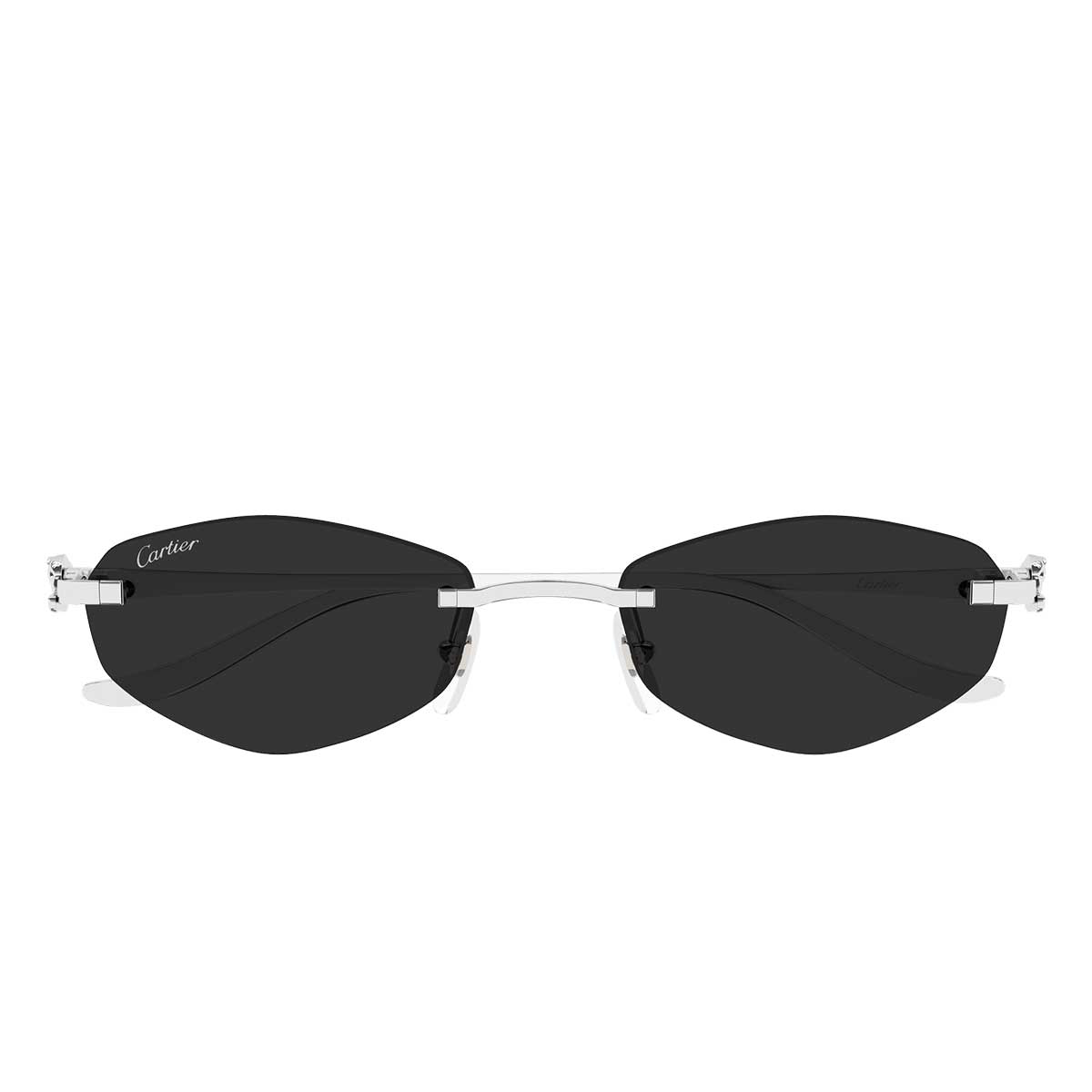 Cartier Occhiali da Sole CT0675S 002 Argento/Grigio Unisex