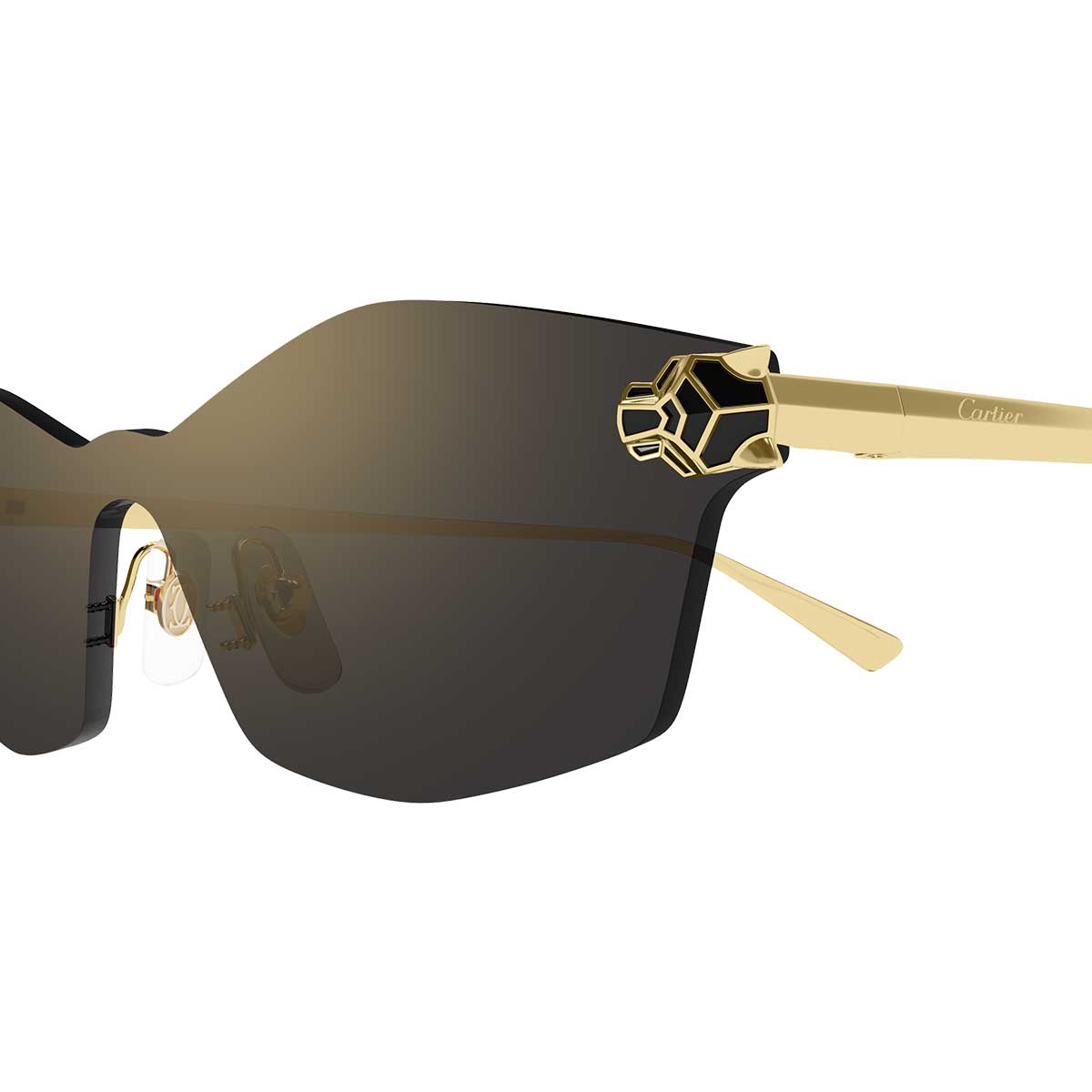 Cartier Occhiali da Sole CT0678S 001 Oro/Grigio Unisex