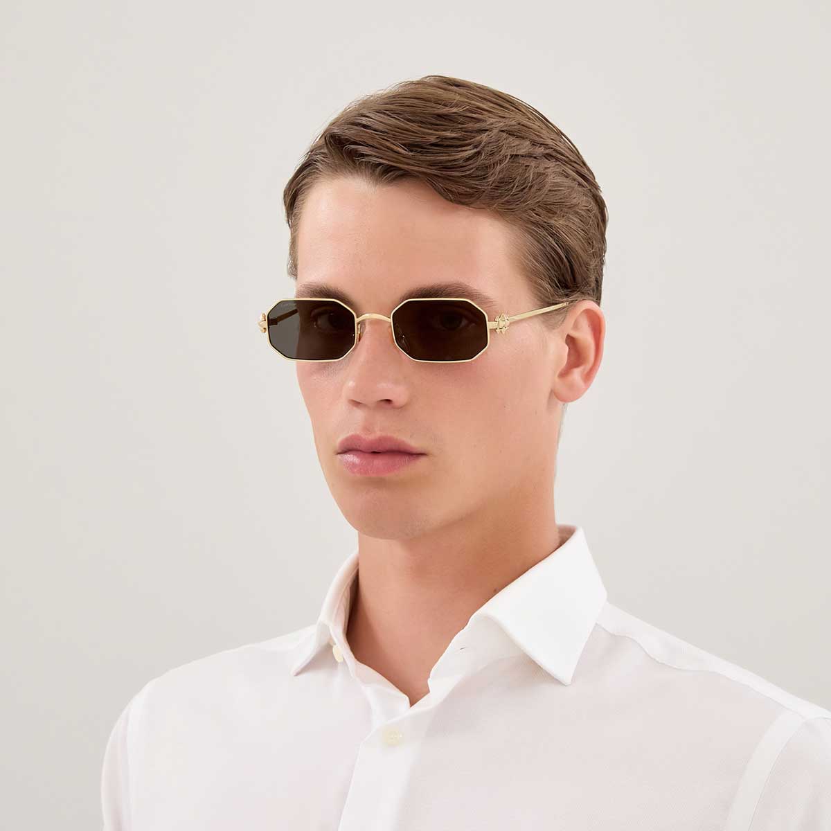 Cartier Occhiali da Sole CT0682S 006 Oro/Grigio Unisex