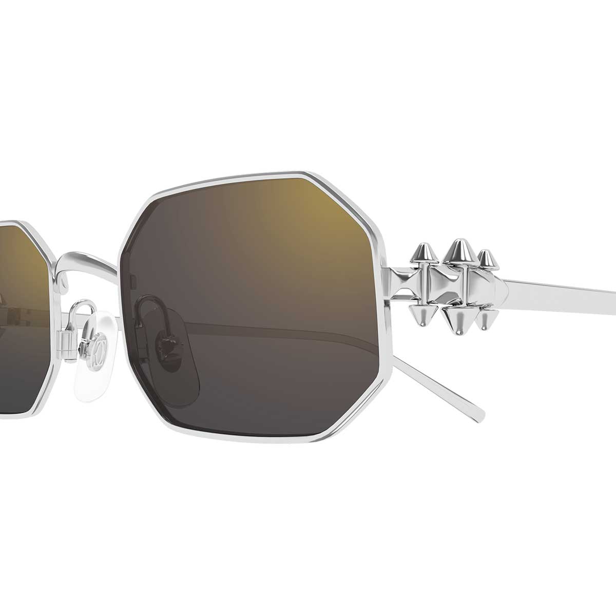 Cartier Occhiali da Sole CT0682S 007 Argento/Grigio Unisex