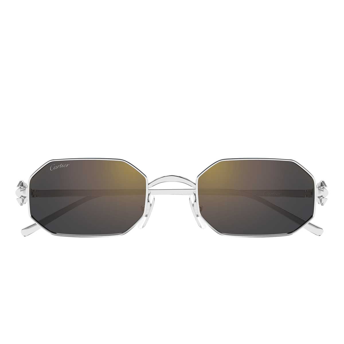 Cartier Occhiali da Sole CT0682S 007 Argento/Grigio Unisex