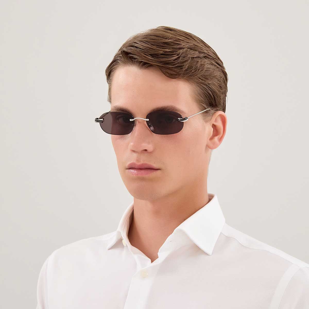 Cartier Occhiali da Sole CT0686S 001 Argento/Grigio Unisex 4