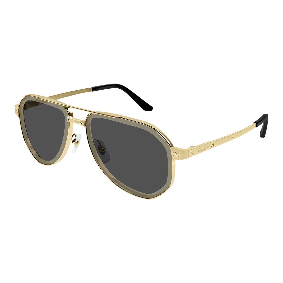 Cartier Occhiali da Sole CT0461S 005 Oro/Grigio Uomo 2
