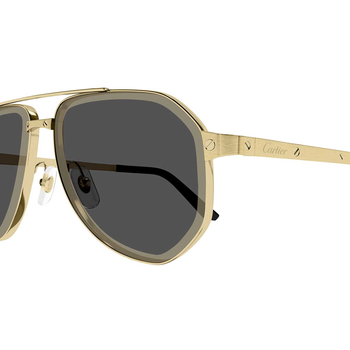 Cartier Occhiali da Sole CT0461S 005 Oro/Grigio Uomo 3