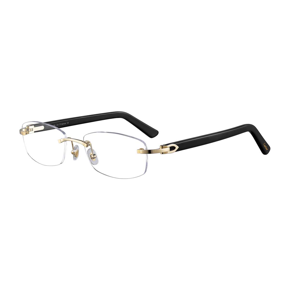 Cartier Occhiali da Vista CT0048O 002 OroNero/Trasparente Unisex