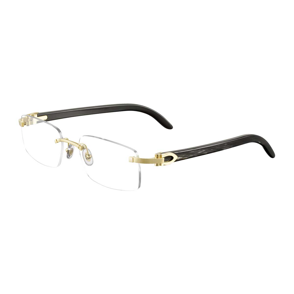 Cartier Occhiali da Vista CT0049O 001 OroNero/Trasparente Unisex