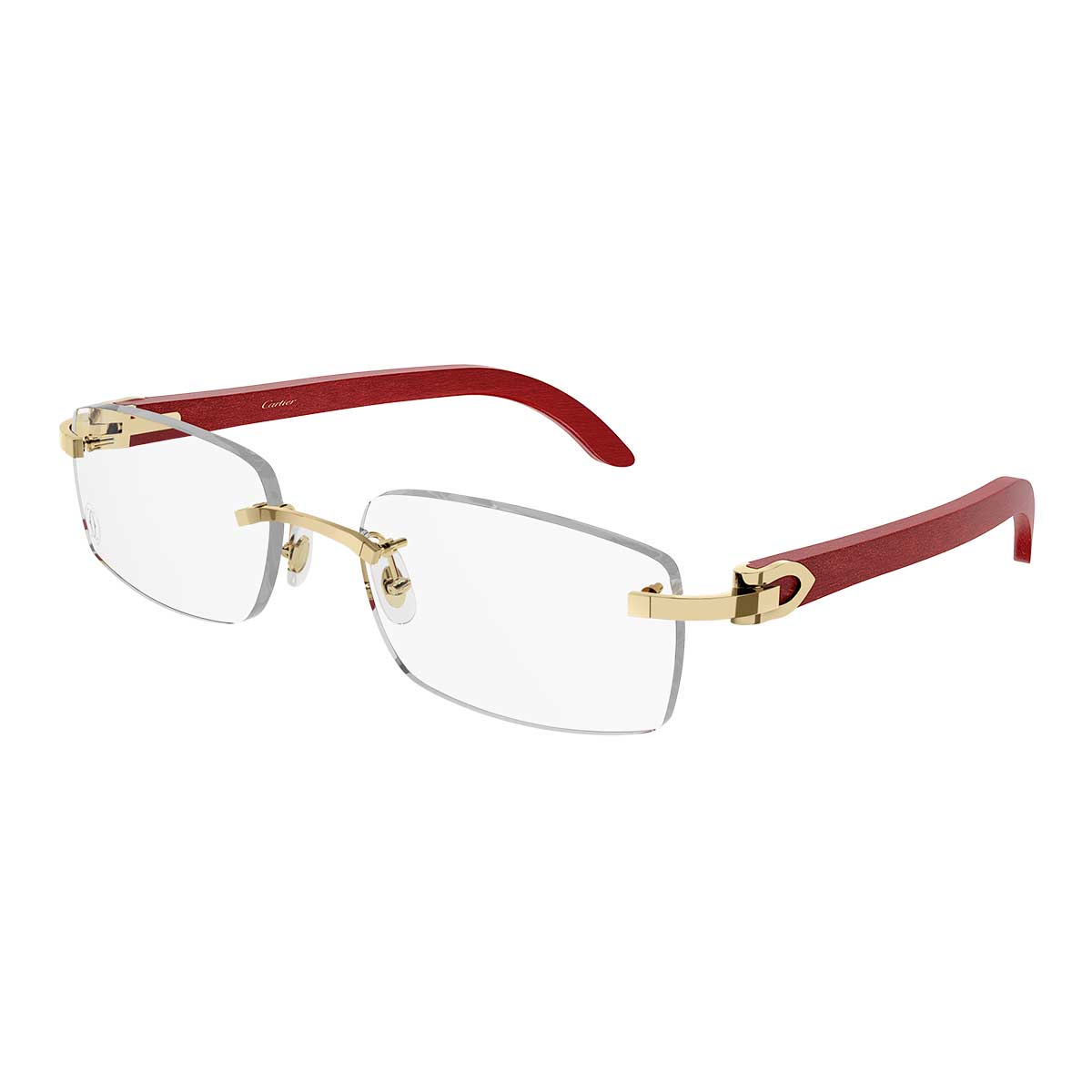 Cartier Occhiali da Vista CT0052O 006 OroRosso/Trasparente Unisex 2
