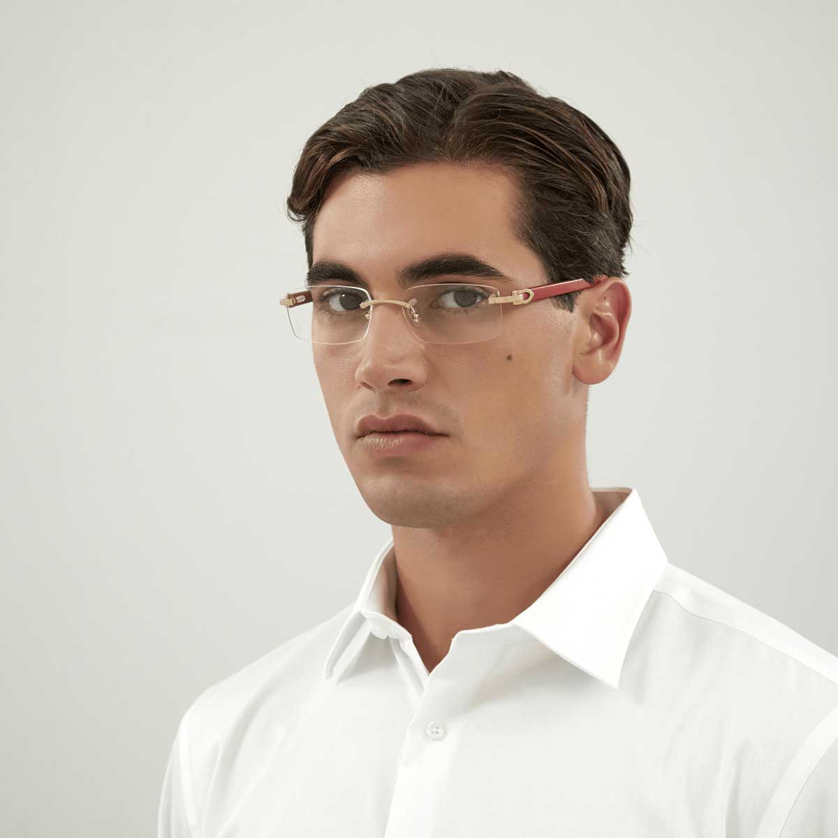 Cartier Occhiali da Vista CT0052O 006 OroRosso/Trasparente Unisex 4