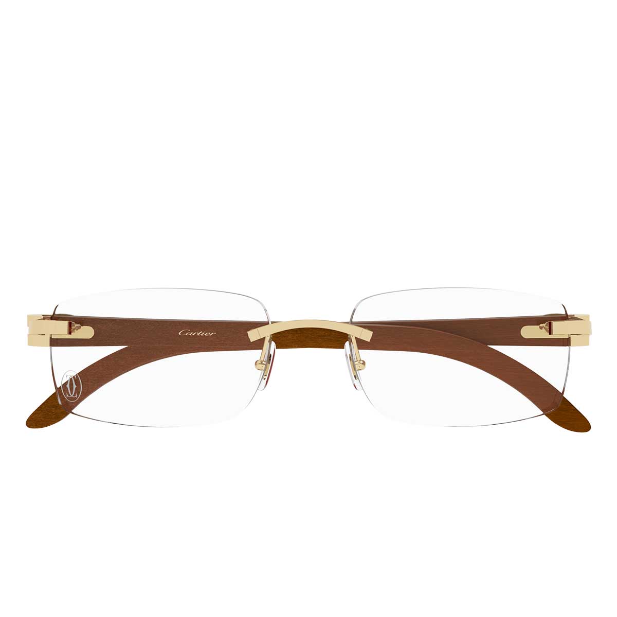 Cartier Occhiali da Vista CT0052O 008 OroMarrone/Trasparente Unisex