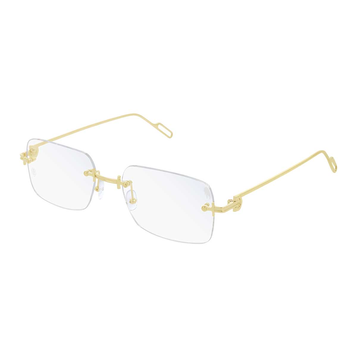 Cartier Occhiali da Vista CT0171O 003 Oro/Trasparente Unisex
