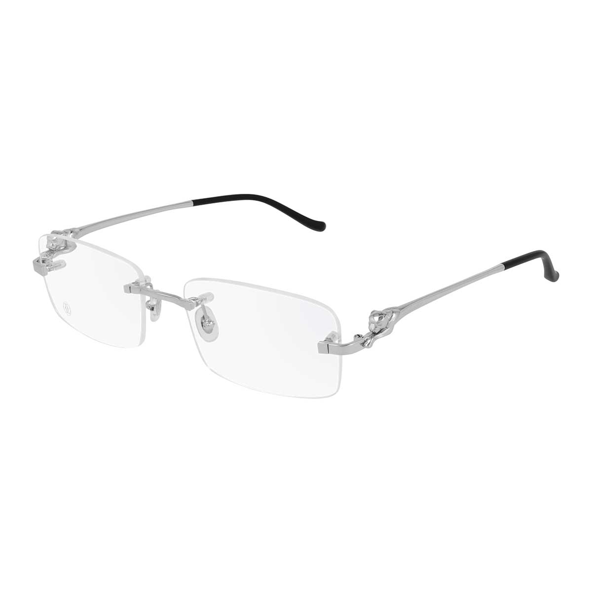 Cartier Occhiali da Vista CT0281O 004 Argento/Trasparente Donna