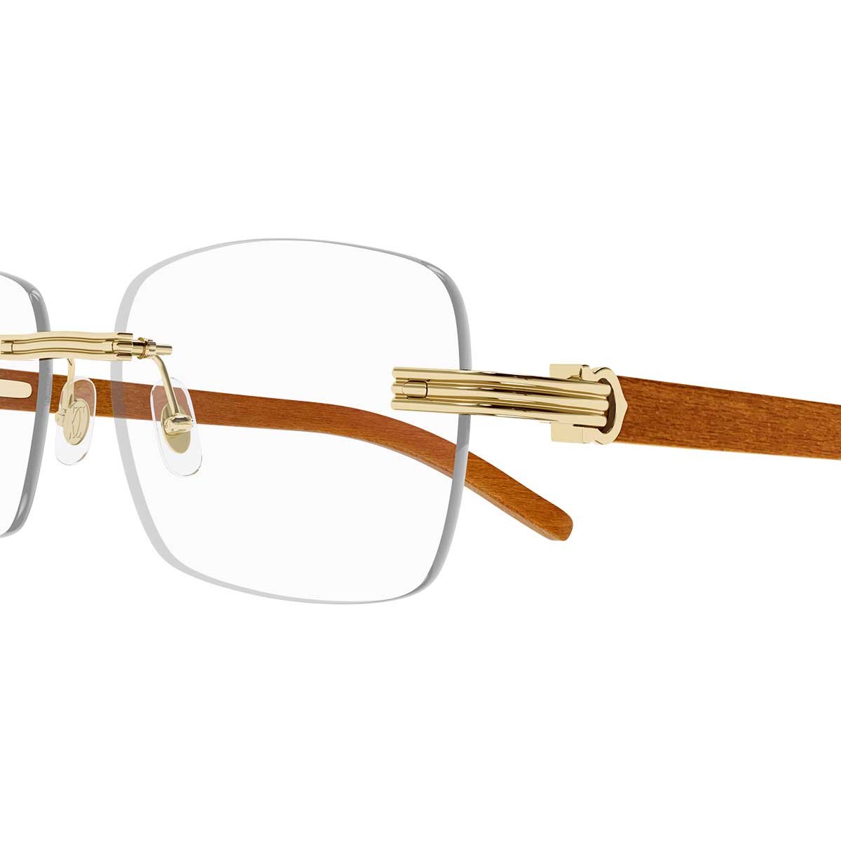 Cartier Occhiali da Vista CT0286O 006 OroArancione/Trasparente Uomo 3