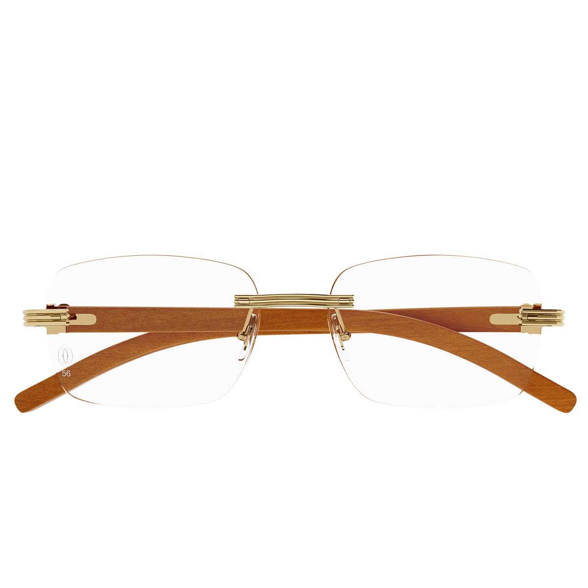 Cartier Occhiali da Vista CT0286O 006 OroArancione/Trasparente Uomo
