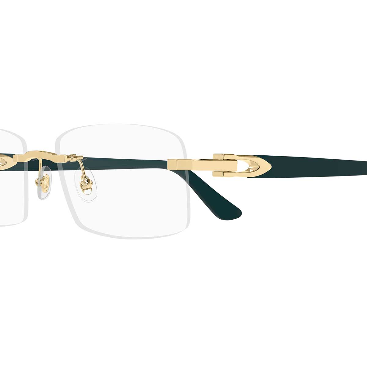 Cartier Occhiali da Vista CT0287O 009 OroVerde/Trasparente Uomo