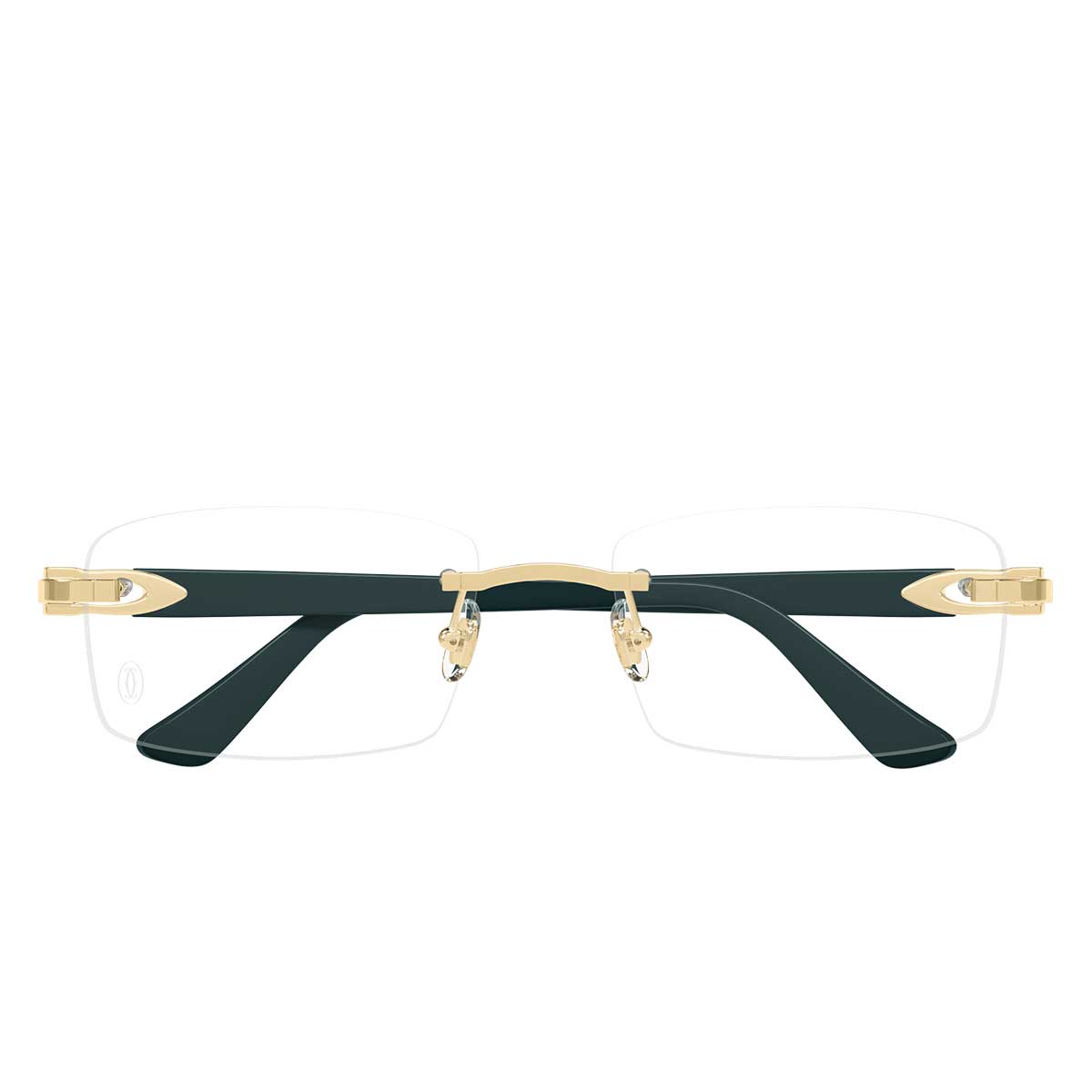 Cartier Occhiali da Vista CT0287O 009 OroVerde/Trasparente Uomo