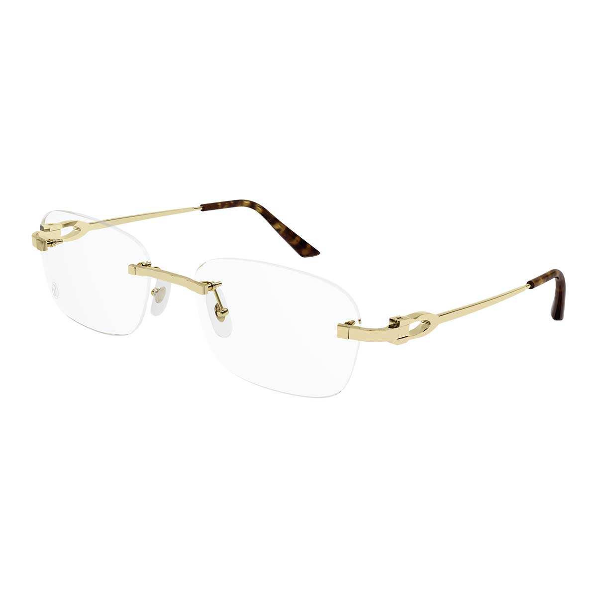 Cartier Occhiali da Vista CT0290O 003 Oro/Trasparente Uomo
