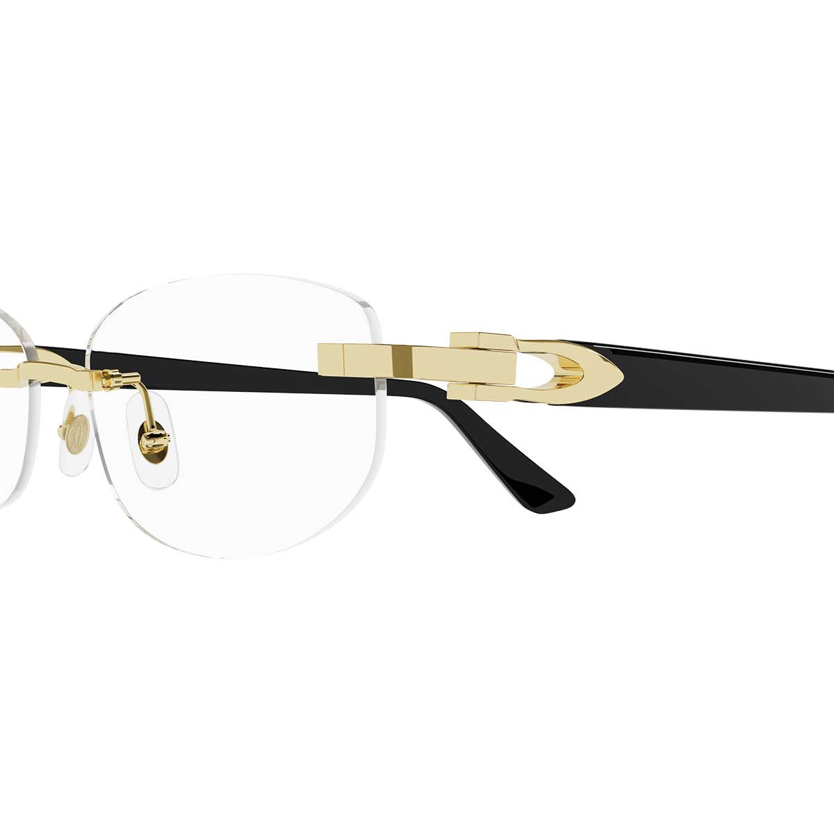 Cartier Occhiali da Vista CT0318O 001 OroNero/Trasparente Donna