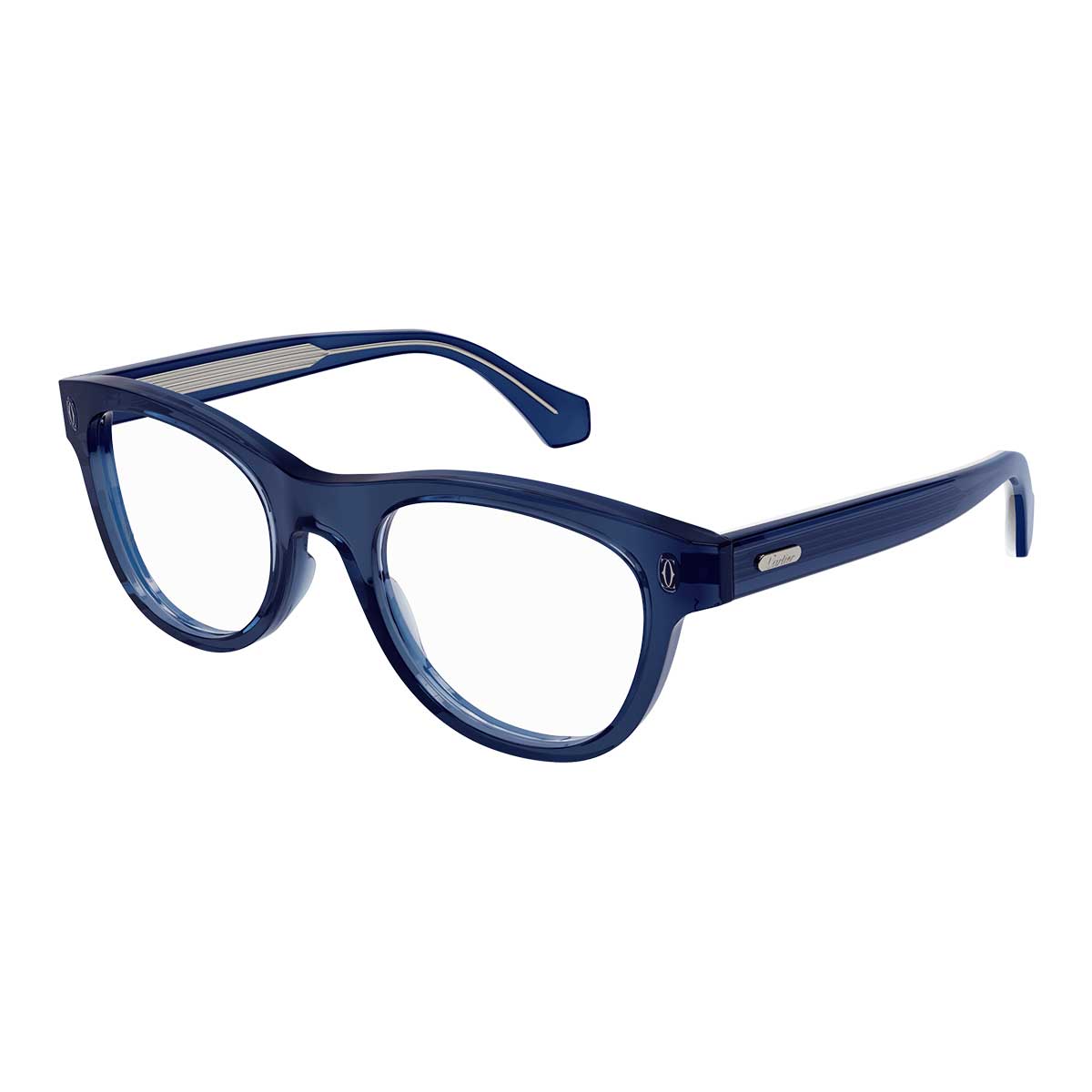 Cartier Occhiali da Vista CT0340O 006 Blu/Trasparente Uomo