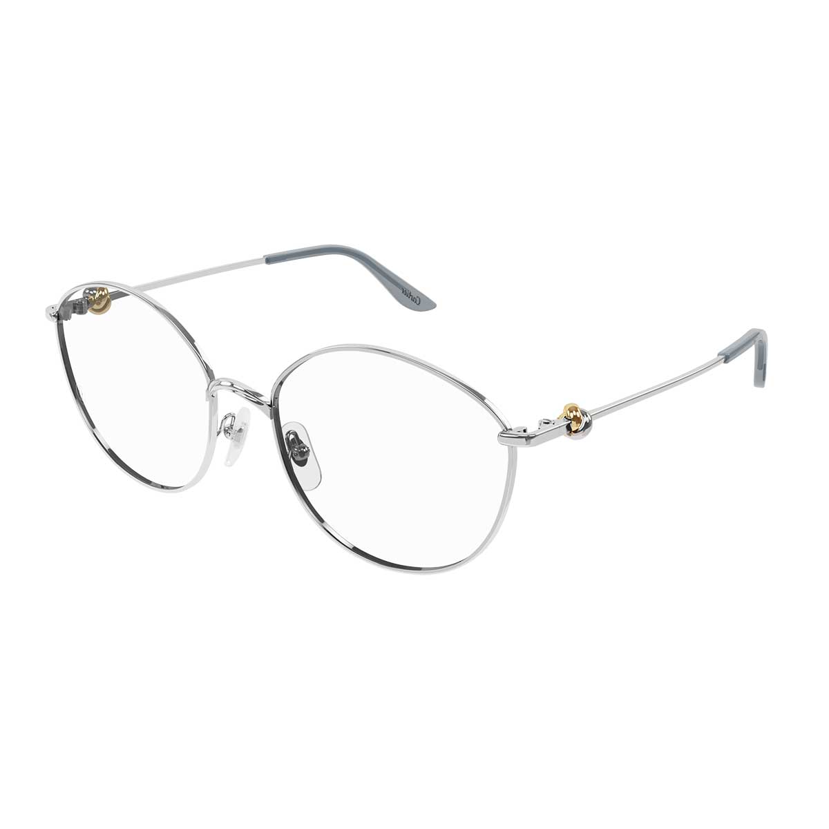 Cartier Occhiali da Vista CT0375O 002 Argento/Trasparente Donna