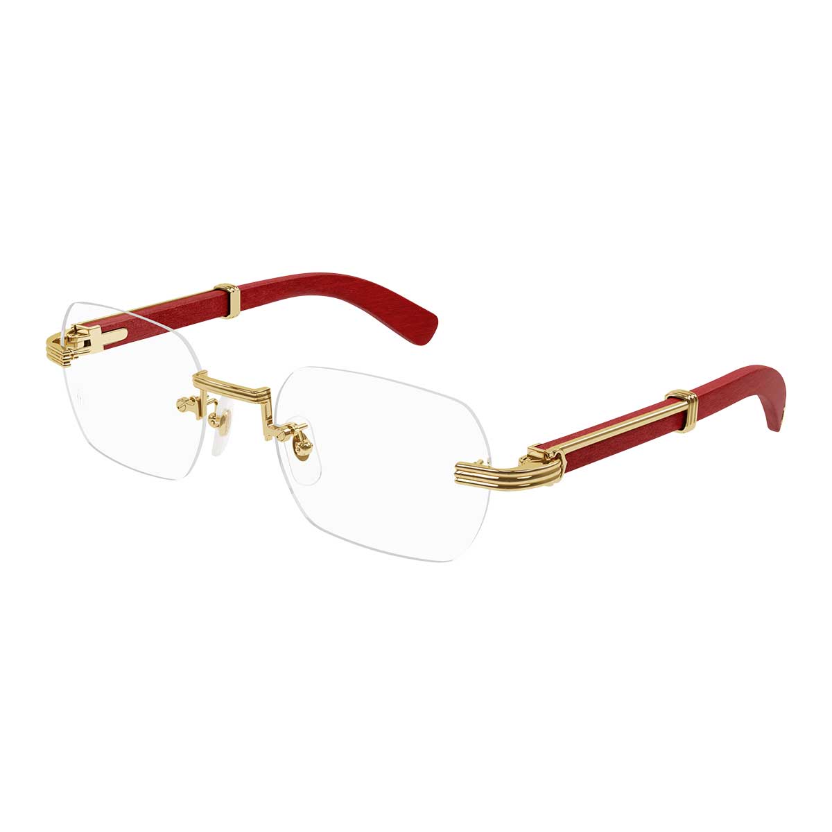 Cartier Occhiali da Vista CT0377O 004 OroRosso/Trasparente Uomo