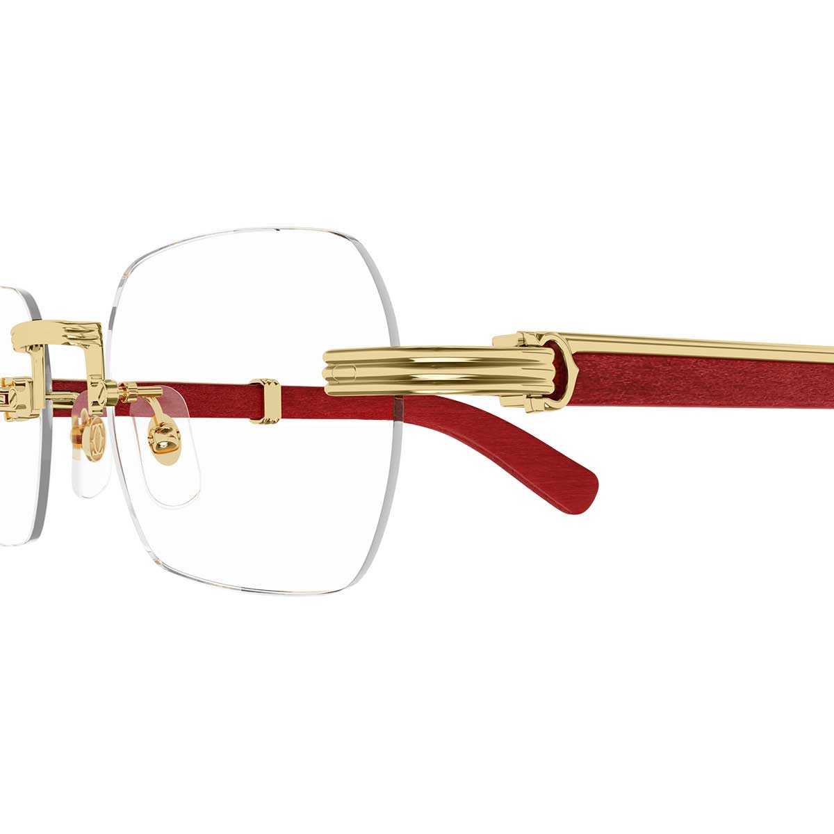 Cartier Occhiali da Vista CT0377O 004 OroRosso/Trasparente Uomo