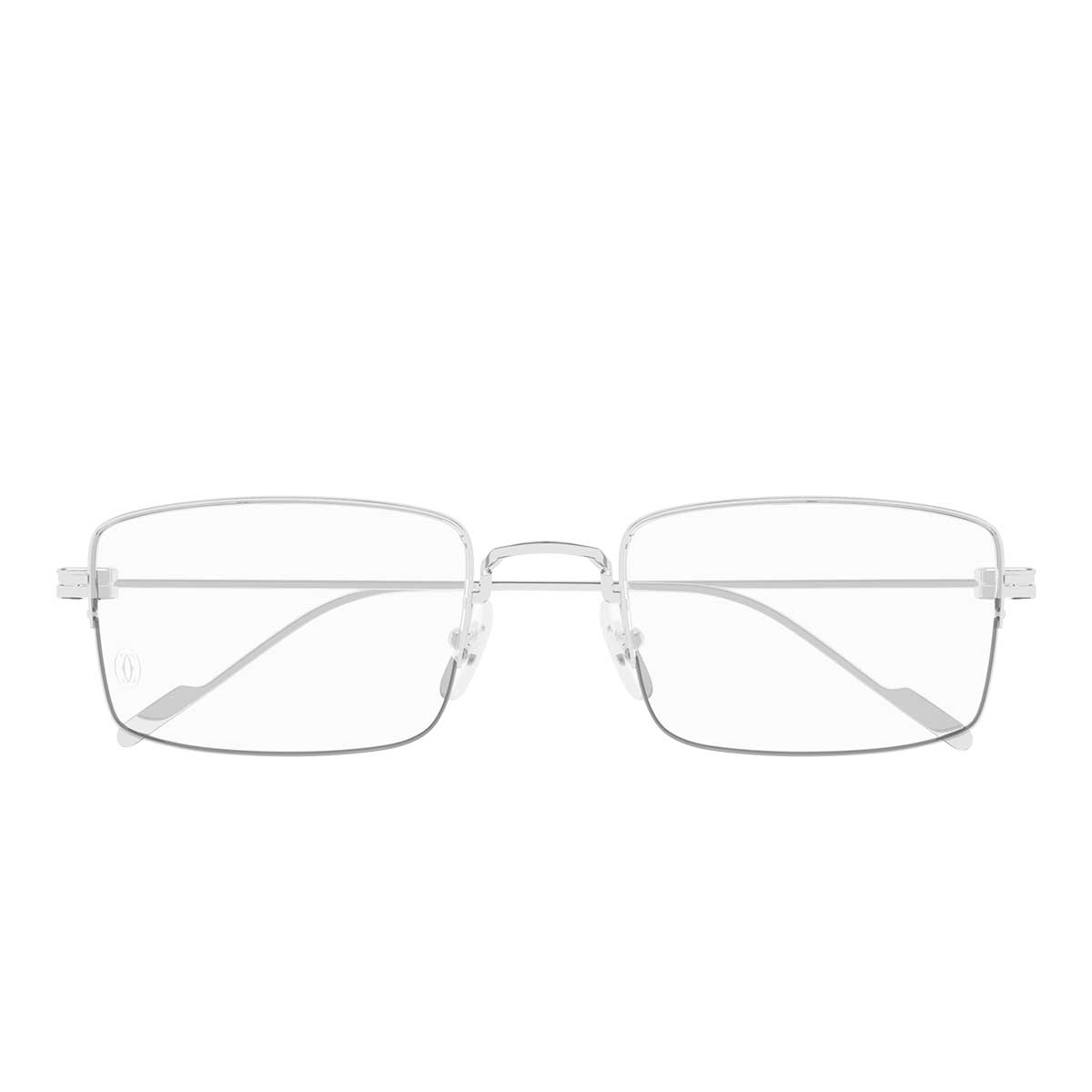 Cartier Occhiali da Vista CT0380O 003 Argento/Trasparente Uomo
