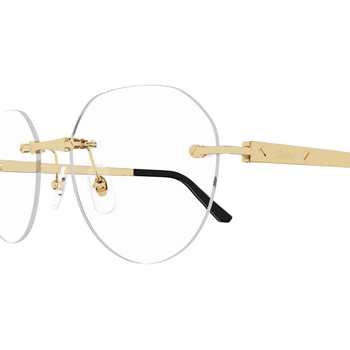 Cartier Occhiali da Vista CT0408O 001 Oro/Trasparente Uomo
