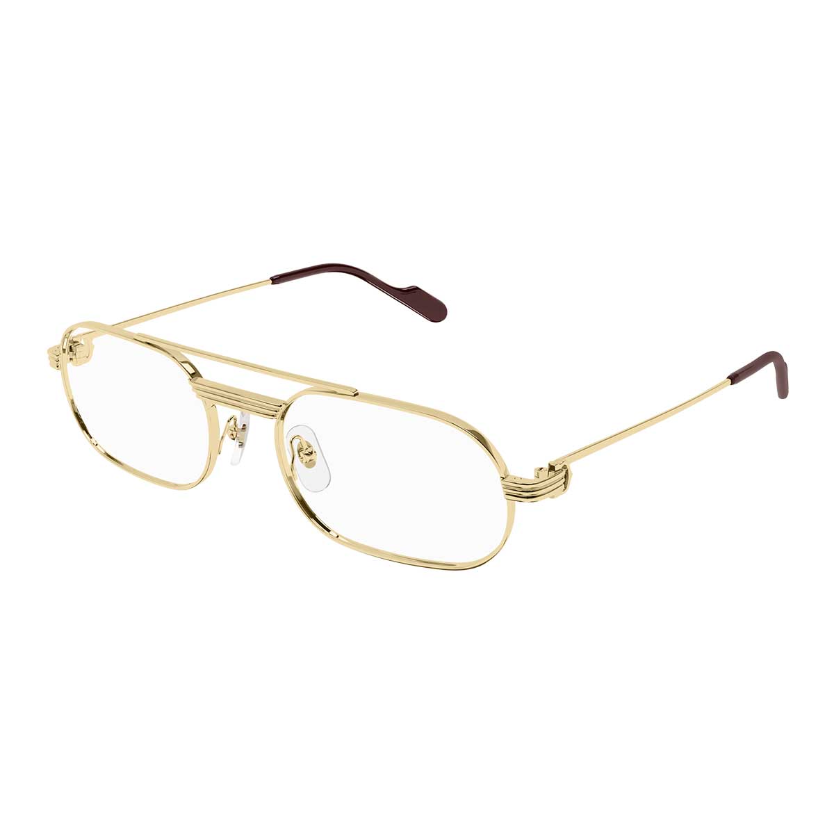 Cartier Occhiali da Vista CT0410O 001 Oro/Trasparente Uomo
