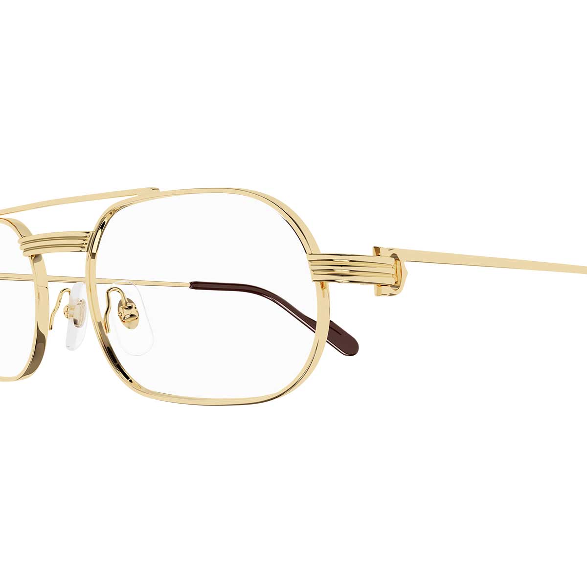 Cartier Occhiali da Vista CT0410O 001 Oro/Trasparente Uomo