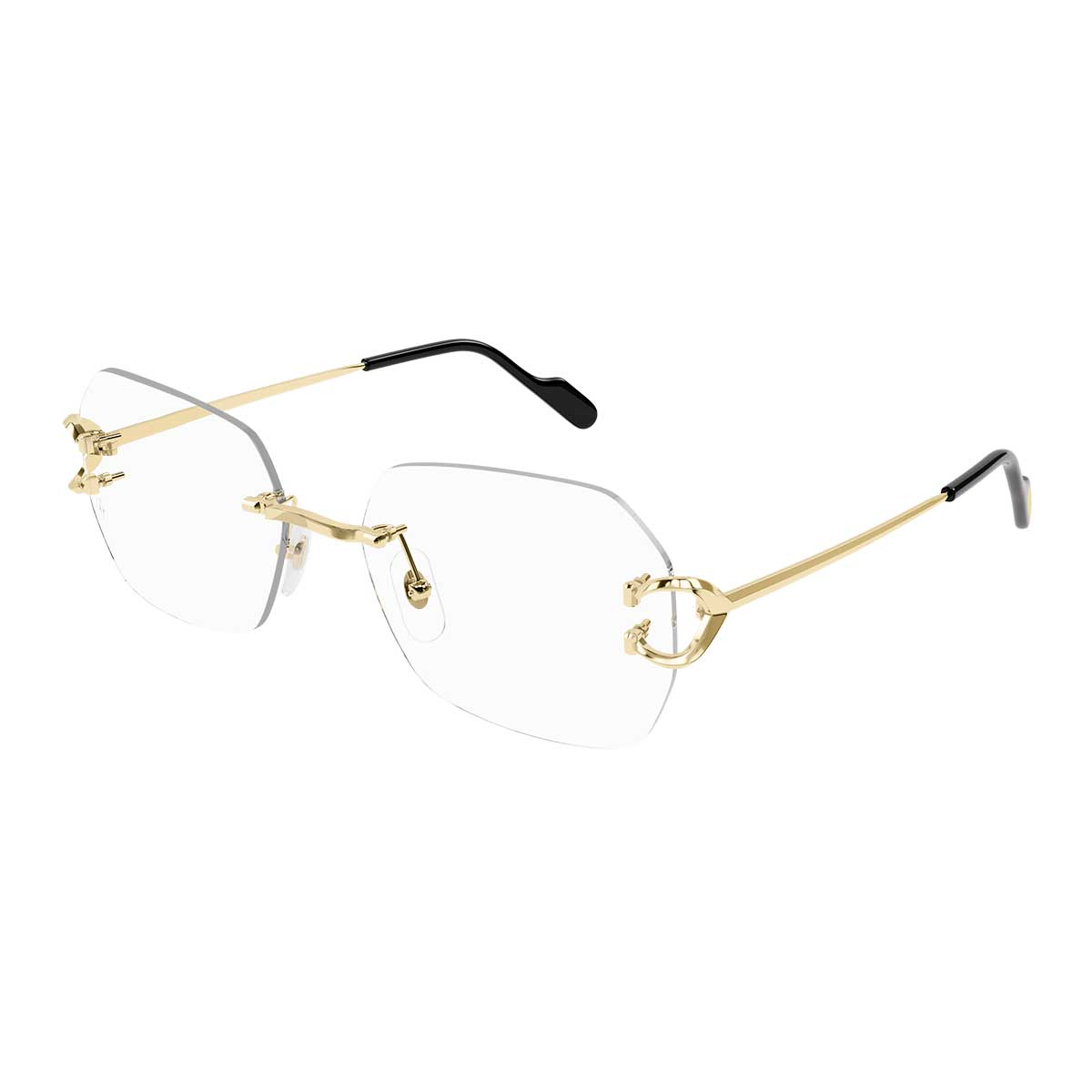 Cartier Occhiali da Vista CT0416O 001 Oro/Trasparente Unisex