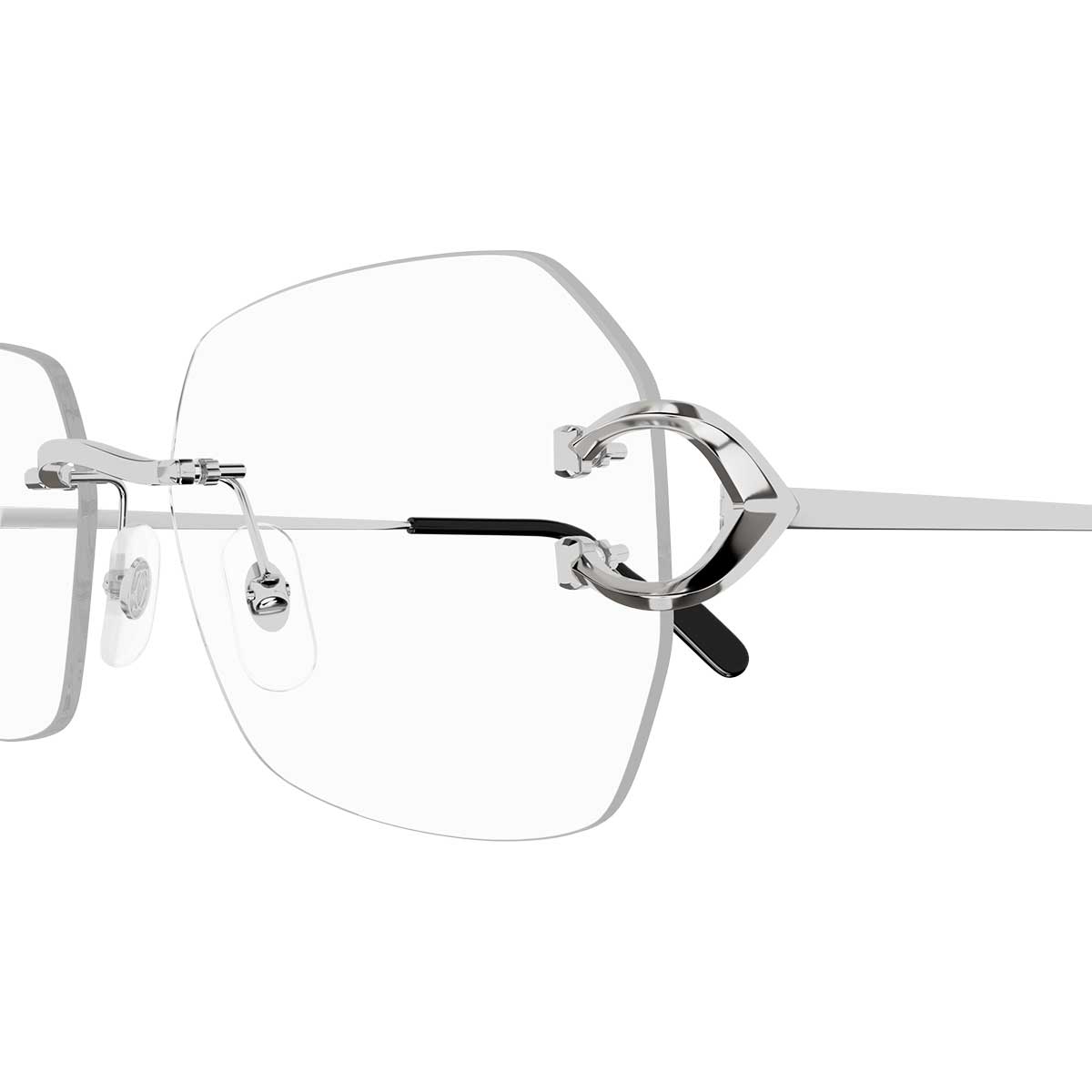 Cartier Occhiali da Vista CT0416O 002 Argento/Trasparente Unisex