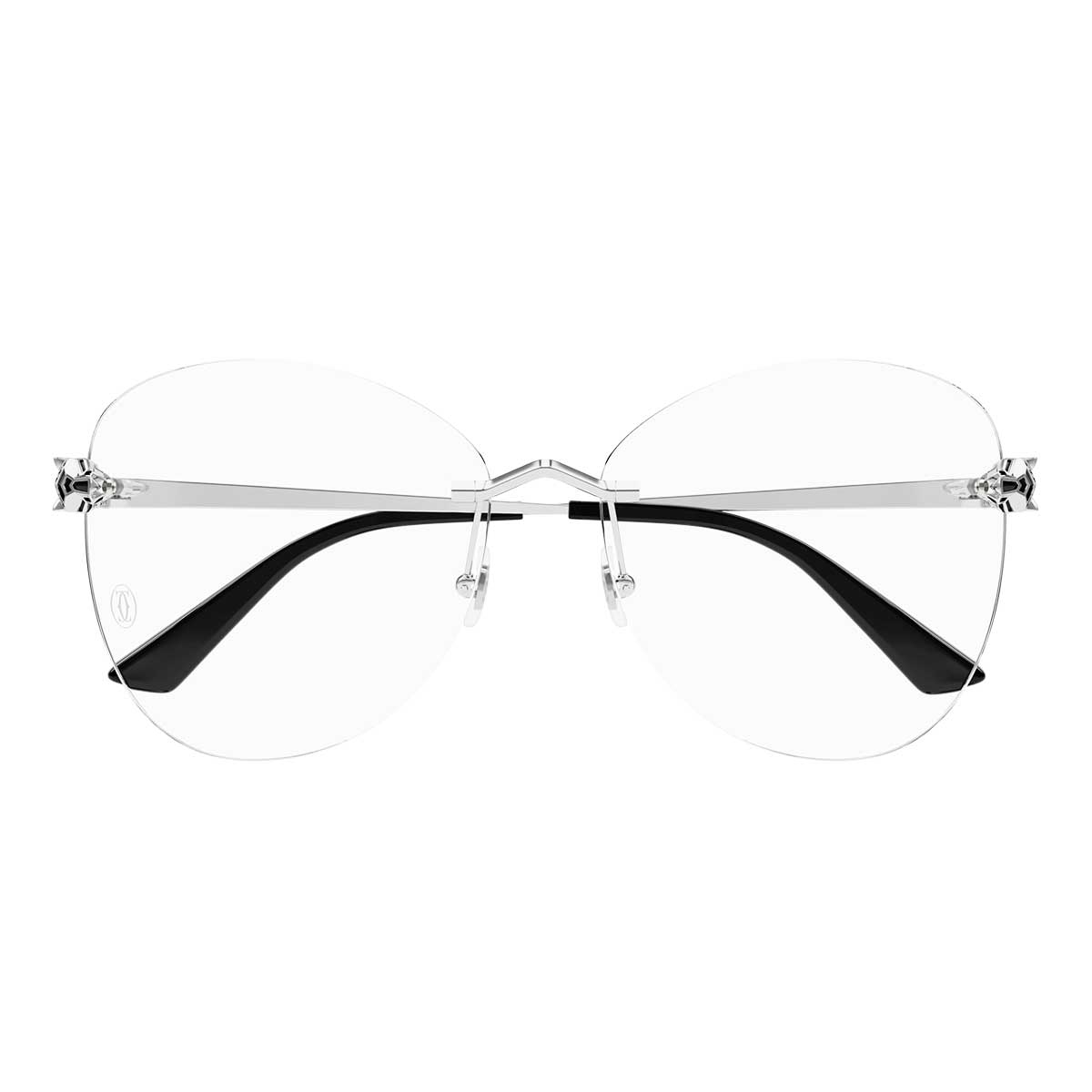 Cartier Occhiali da Vista CT0418O 002 Argento/Trasparente Donna