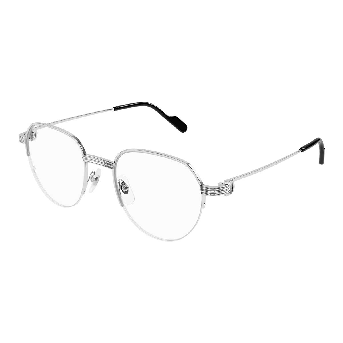 Cartier Occhiali da Vista CT0446O 002 Argento/Trasparente Uomo 2