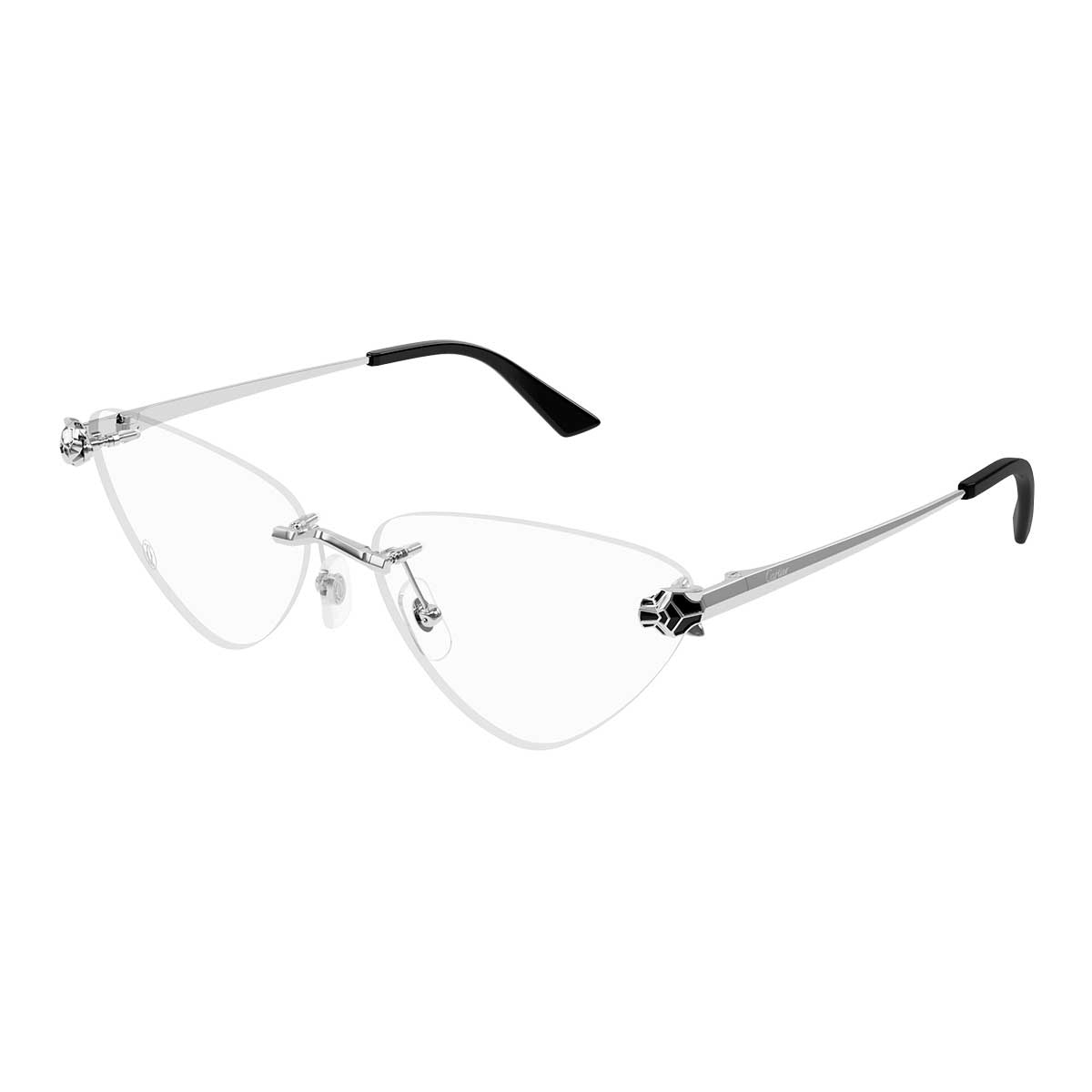 Cartier Occhiali da Vista CT0448O 002 Argento/Trasparente Donna 2