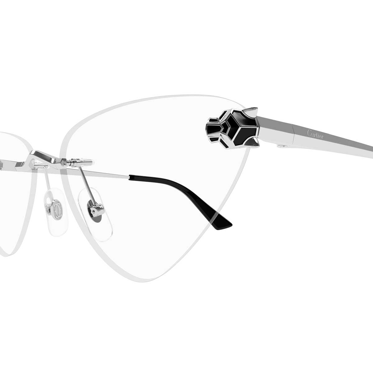 Cartier Occhiali da Vista CT0448O 002 Argento/Trasparente Donna 3