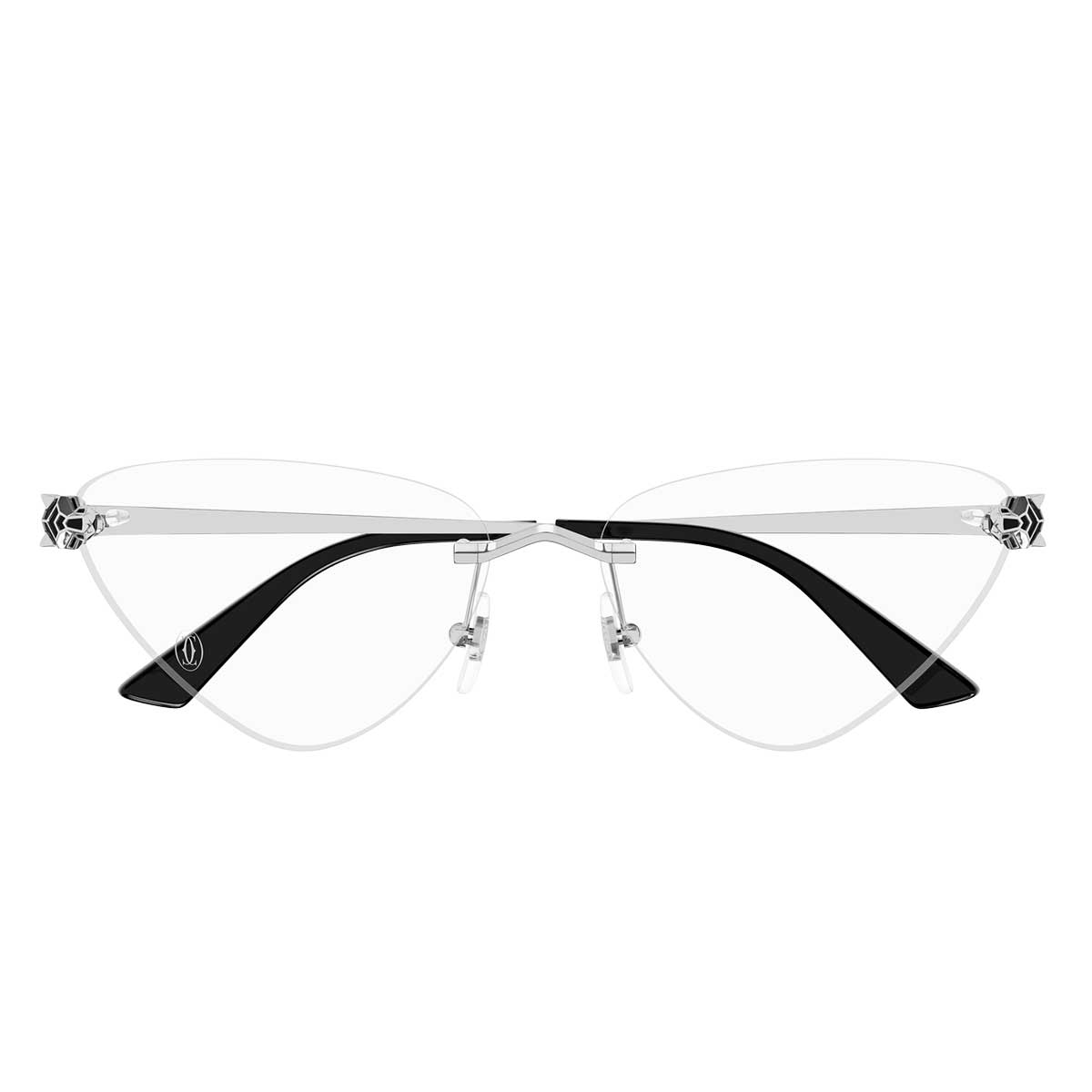 Cartier Occhiali da Vista CT0448O 002 Argento/Trasparente Donna