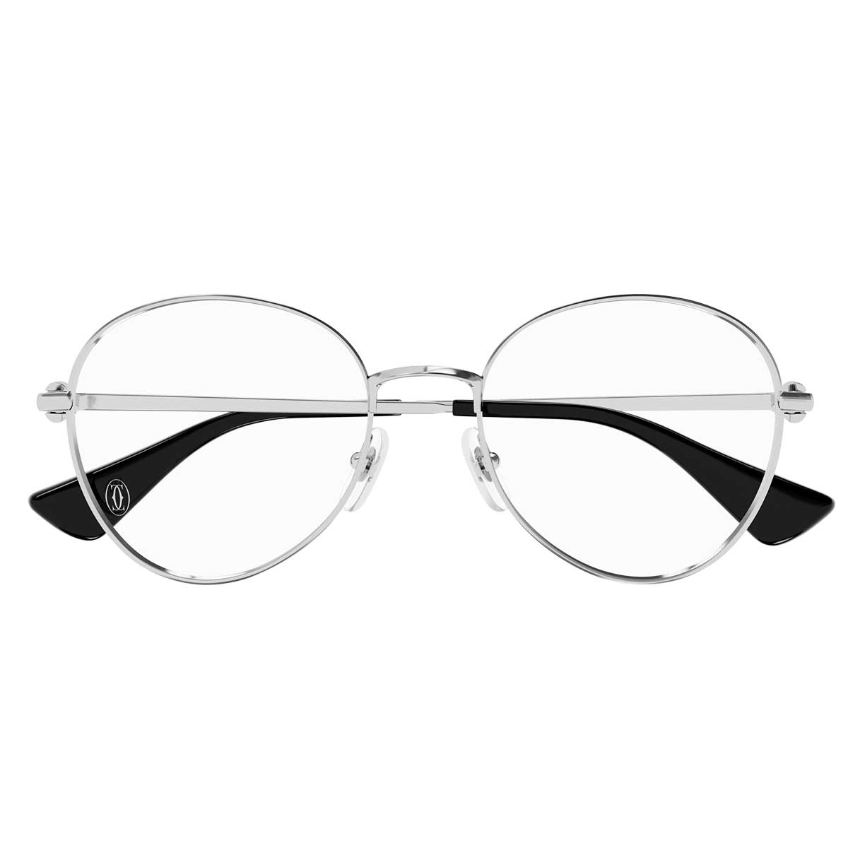 Cartier Occhiali da Vista CT0449O 002 Argento/Trasparente Donna
