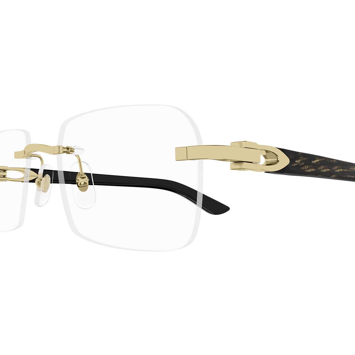 Cartier Occhiali da Vista CT0453O 001 OroNero/Trasparente Uomo 3