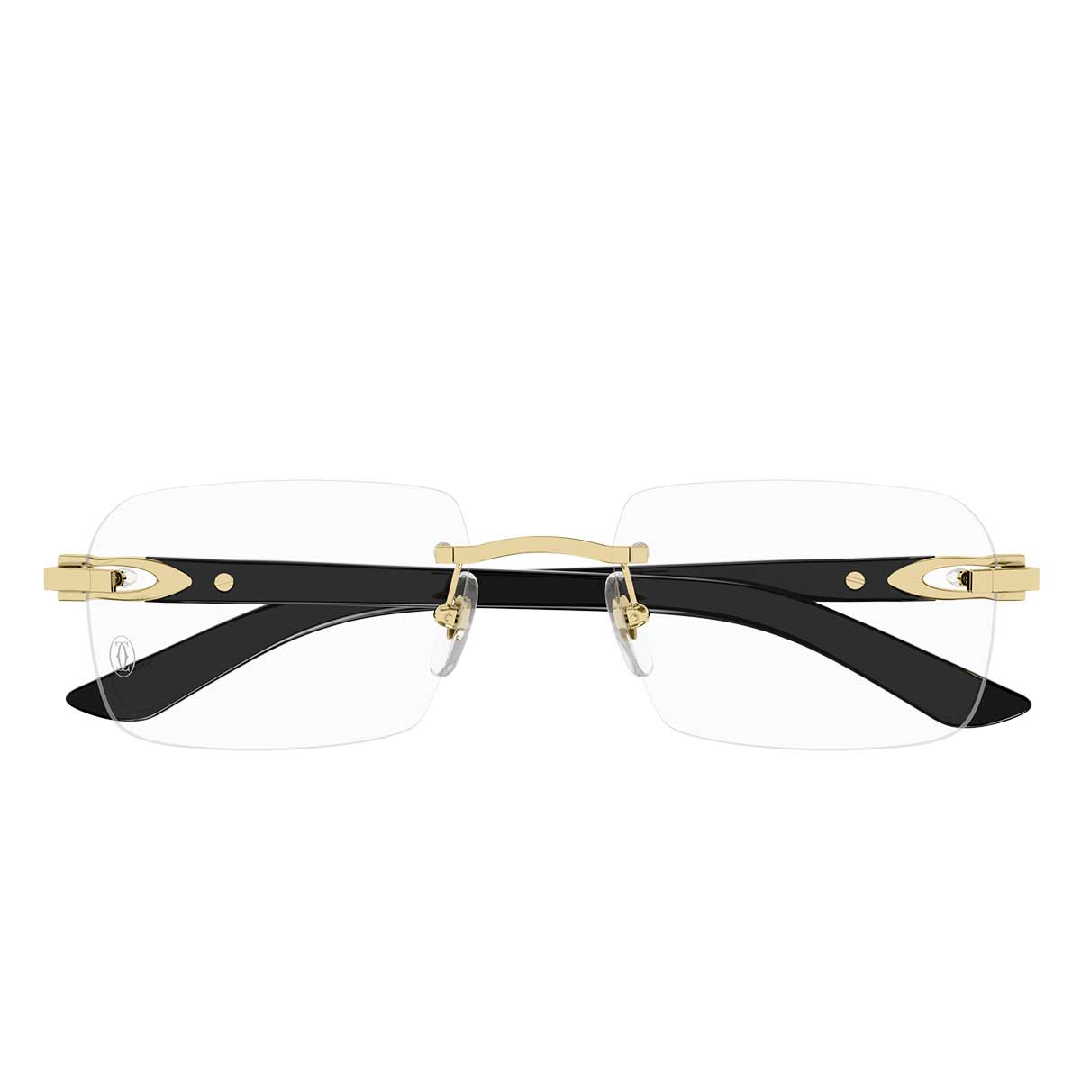 Cartier Occhiali da Vista CT0453O 002 OroBianco/Trasparente Uomo