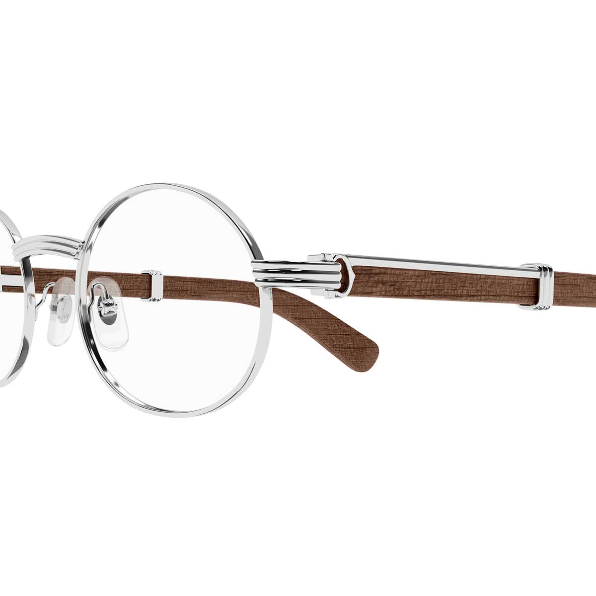 Cartier Occhiali da Vista CT0464O 003 ArgentoMarrone/Trasparente Uomo 3