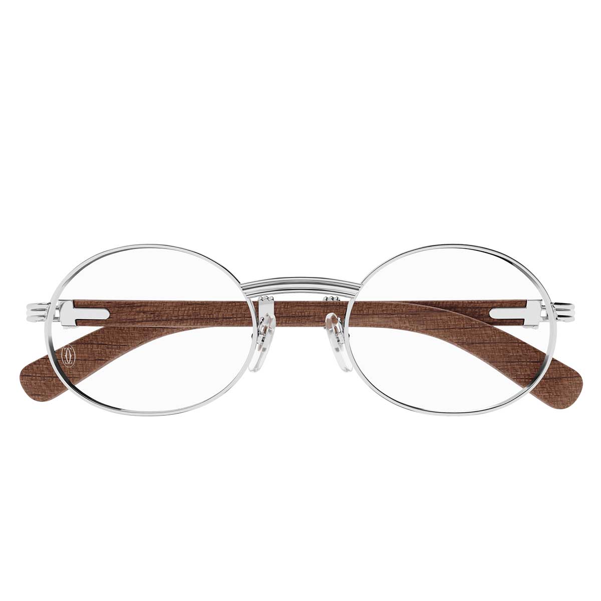 Cartier Occhiali da Vista CT0464O 003 ArgentoMarrone/Trasparente Uomo