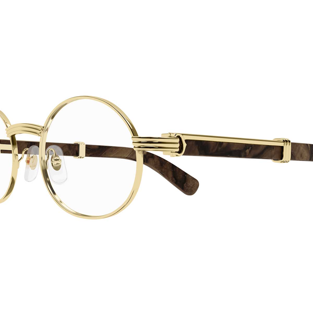 Cartier Occhiali da Vista CT0464O 004 OroMarrone/Trasparente Uomo 3