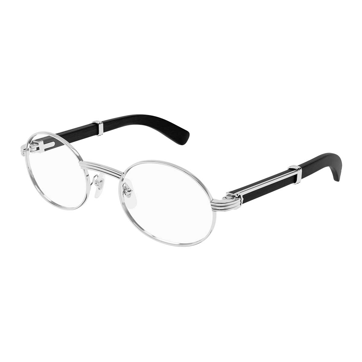 Cartier Occhiali da Vista CT0464O 005 ArgentoNero/Trasparente Uomo 2