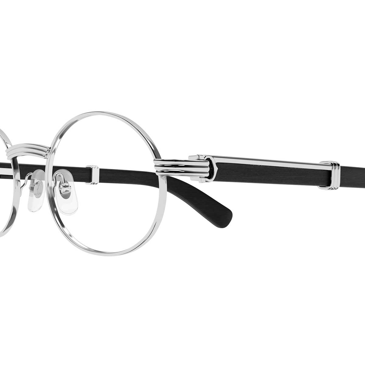Cartier Occhiali da Vista CT0464O 005 ArgentoNero/Trasparente Uomo 3