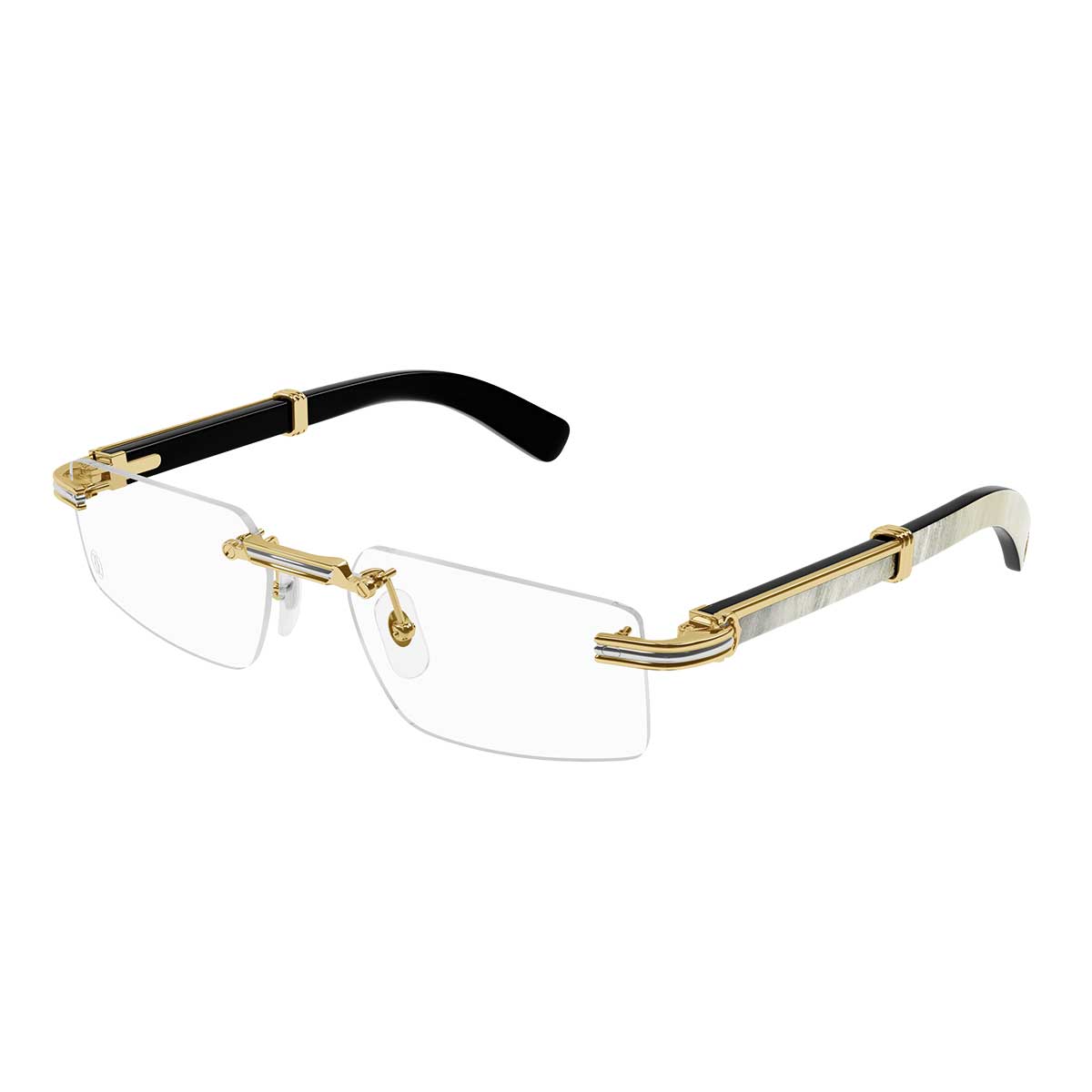 Cartier Occhiali da Vista CT0485O 003 OroBianco/Trasparente Uomo 2
