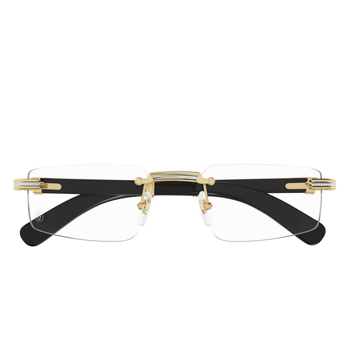 Cartier Occhiali da Vista CT0485O 003 OroBianco/Trasparente Uomo